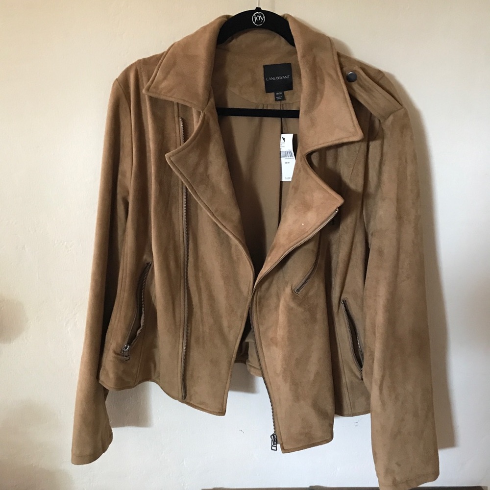 NWT Vegan Suede Moto Jacket
